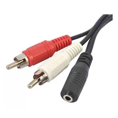 SEPARADOR ADAPTADOR MINIPLUG 3,5 HEMBRA ESTEREO A 2 RCA MACHO SEPARADOR ADAPTADOR MINIPLUG 3,5 HEMBRA ESTEREO A 2 RCA MACHO