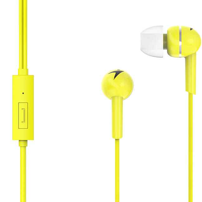 AURICULAR C/MIC P/CELULAR GENIUS HS-M300 INTRAUDITIVO AMARILLO