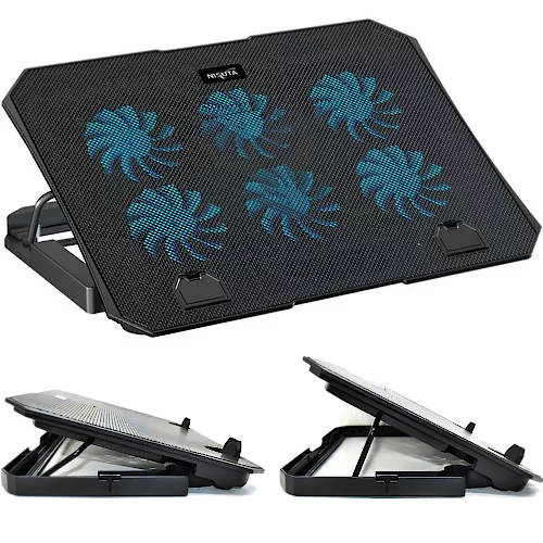 BASE PARA NOTEBOOK NISUTA NSCN86 RECLINABLE 6 VENTILADORES C/ REGULADOR VELOCIDAD