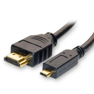 CABLE HD MACHO-MACHO C/ FICHAS MICRO HDMI y HDMI 1,8 MTS 1080P