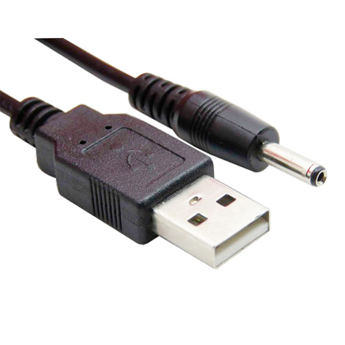CABLE USB A MACHO / PLUG DC 1,35mm x 3,5mm 0,8 MT LONG
