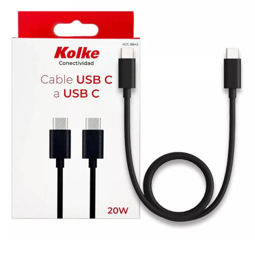 CABLE USB C MACHO / C MACHO 2.0 1 M CARGA RAPIDA 
