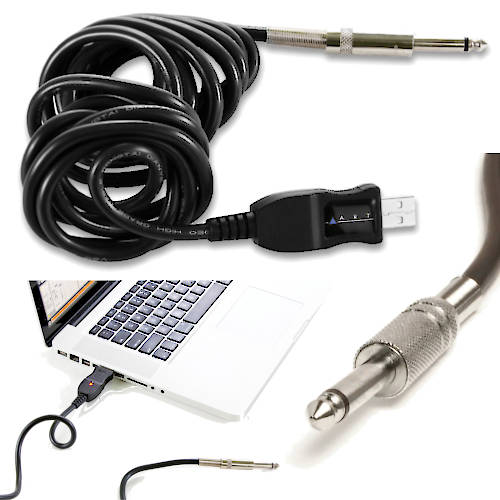 CABLE USB DIGITAL A PLUG 6,5MM GUITARRA BAJO 3 MTS