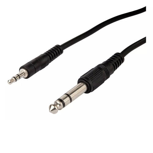 CABLE PLUG 6,5 mm MACHO-MINIPLUG 3,5 MACHO ESTEREO 2 MTS
