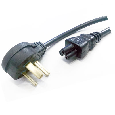 CABLE PODER ALIMENTACION 220V TREBOL PARA NOTEBOOK 1,5 MTS 3x0,50 mm2