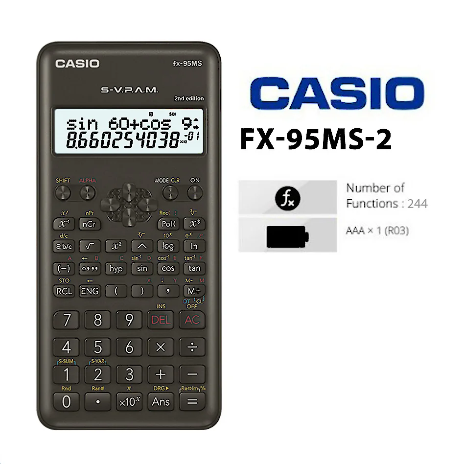 Detalles accesorios de Calculadora Cientifica Casio Fx-95Ms Segunda Edicion