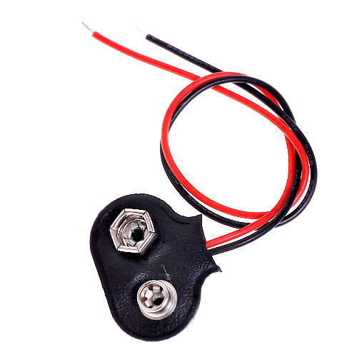Conector Para Bateria 9V Plastico Flexible Cable Al Medio