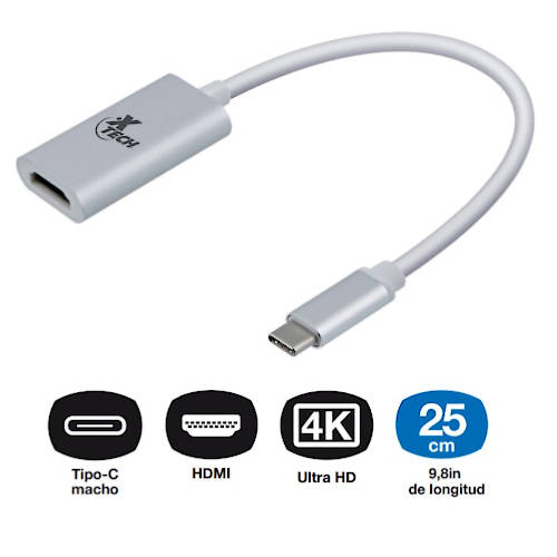 ADAPTADOR CONVERSOR USB C MACHO / HDMI HEMBRA XTC-540