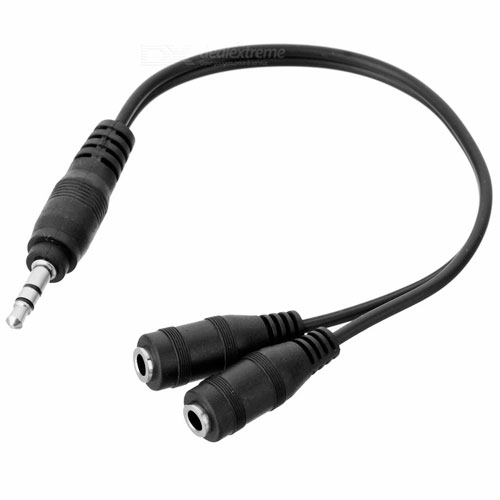 DIVISOR SPLITTER MINIPLUG 3,5 ESTEREO MACHO a 2 MINIPLUG 3,5 ESTEREO HEMBRA FICHA GRANDE DIVISOR SPLITTER MINIPLUG 3,5 ESTEREO MACHO a 2 MINIPLUG 3,5 ESTEREO HEMBRA FICHA GRANDE