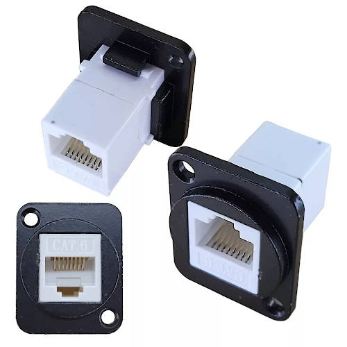  EMPALME RJ45 CAT 6 PARA MONTAJE EN CHASIS / GABINETES