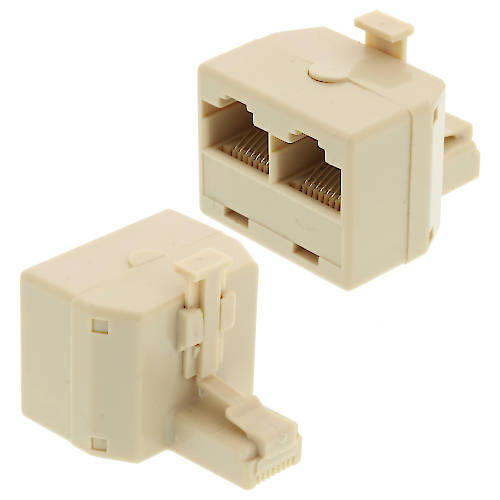  ADAPTADOR EMPALME P/ CABLES PATCHCORD RJ45 DOBLE MACHO-HEMBRA