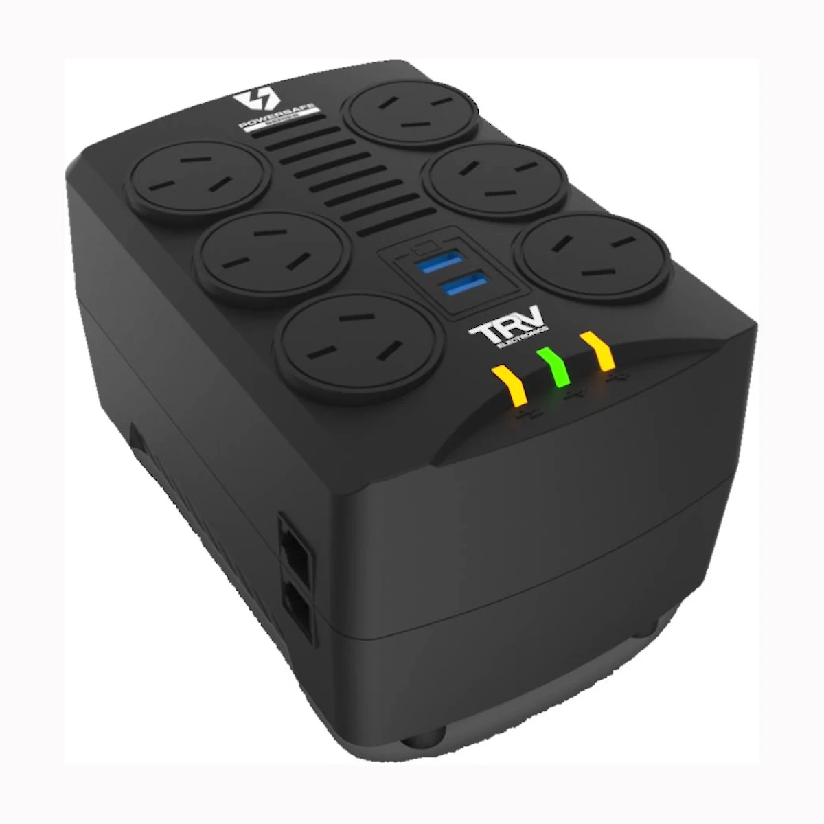 Estabilizador De Tension 1000 Va 500W Trv Powersafe 2I Rj-45 Port