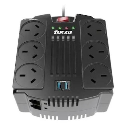 ESTABILIZADOR DE TENSION 1200 VA 600W FORZA FVR-1202USB-A