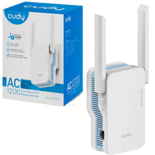  Extensor Repetidor Wifi Doble banda AC1200 Mbps Cudy RE1200