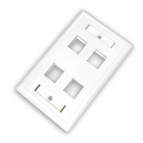 FACEPLATE PARA RJ45 4 PUERTOS CAT 5e/6 BLANCO GLC CE-4018 FACEPLATE PARA RJ45 4 PUERTOS CAT 5e/6 BLANCO GLC CE-4018