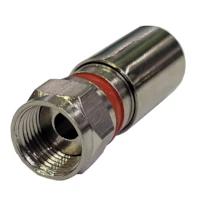 Conector F Crimpeable Compresion Para Cable Rg59 Aro Rojo Conector F Crimpeable Compresion Para Cable Rg59 Aro Rojo