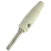 Ficha Banana Plug Macho Con Tornillo Ban-Tg Blanco Ficha Banana Plug Macho Con Tornillo Ban-Tg Blanco