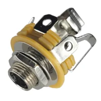 Conector Ficha Estereo Jack 6,5 Hembra Metal Chasis C/Corte Rosca Conector Ficha Estereo Jack 6,5 Hembra Metal Chasis C/Corte Rosca