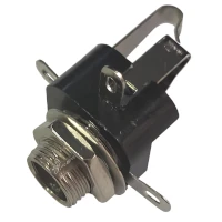 Conector Ficha Estereo Jack 6,5 Hembra Plastico Abierta Chasis S/Corte Rosca Conector Ficha Estereo Jack 6,5 Hembra Plastico Abierta Chasis S/Corte Rosca