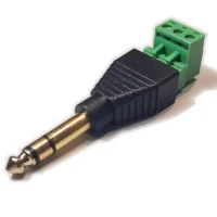 Conector Ficha Estereo Plug 6,5 Macho A Bornera Conector Ficha Estereo Plug 6,5 Macho A Bornera