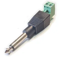 Conector Ficha Mono Plug 6,5 Macho A Bornera Conector Ficha Mono Plug 6,5 Macho A Bornera