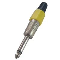 Conector Ficha Mono Plug 6,5 Macho Tipo Neutrik Amarillo Conector Ficha Mono Plug 6,5 Macho Tipo Neutrik Amarillo