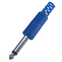 Conector Ficha Mono Plug 6,5 Macho Plastico Azul Conector Ficha Mono Plug 6,5 Macho Plastico Azul