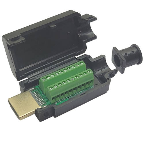 FICHA HDMI A BORNERA PARA ARMAR 19 PINES + GROUND