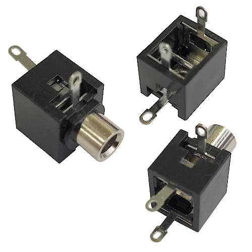 CONECTOR FICHA MINIPLUG 3,5 JACK HEMBRA MONO CHASIS PLASTICO C/CORTE 