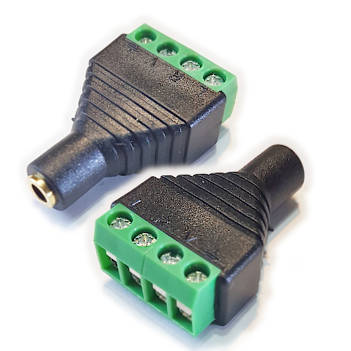 CONECTOR FICHA JACK MINIPLUG 3,5 HEMBRA 4 POLOS A BORNERA CONECTOR FICHA JACK MINIPLUG 3,5 HEMBRA 4 POLOS A BORNERA