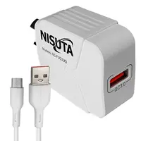 Cargador 18W Usb-A Carga Rapida Qc Con Cable A-C Nisuta Cargador 18W Usb-A Carga Rapida Qc Con Cable A-C Nisuta