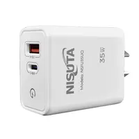 Cargador 35W Usb-C Pd + Usb-A Qc Carga Rapida Nisuta Sin Cable Cargador 35W Usb-C Pd + Usb-A Qc Carga Rapida Nisuta Sin Cable