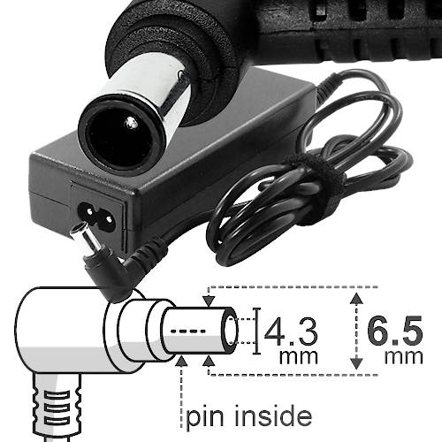 FUENTE 19,5 V 4,7 A BELSIC 24255 CARGADOR p/NOTEBOOK FICHA 6,5 x 4,4 mm c/PIN INTERIOR