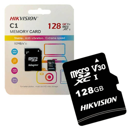 MEMORIA MICRO SD 128GB HIKVISION CL10 92 MBPS