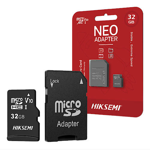 MEMORIA MICRO SD 32GB HIKSEMI CL10 C/ADAPTADOR