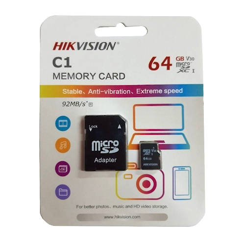 MEMORIA MICRO SD XC 64GB HIKVISION CL10
