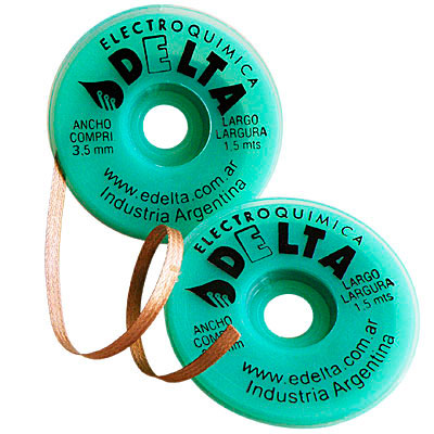 MALLA DESOLDANTE ROLLO DE 3,5mm X 1,50MTS MALLA DESOLDANTE ROLLO DE 3,5mm X 1,50MTS