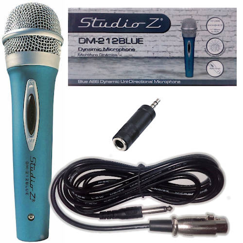 MICROFONO DINAMICO VOCAL UNIDIRECCIONAL STUDIO Z DM-212 BLUE