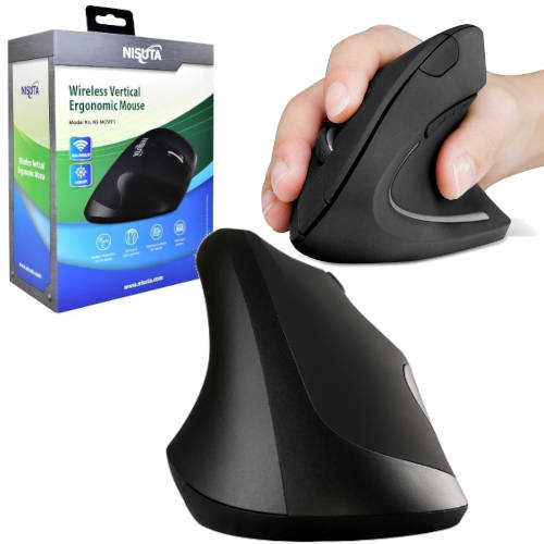 Mouse Inalambrico Vertical Ergonomico 2400Dpi Nisuta