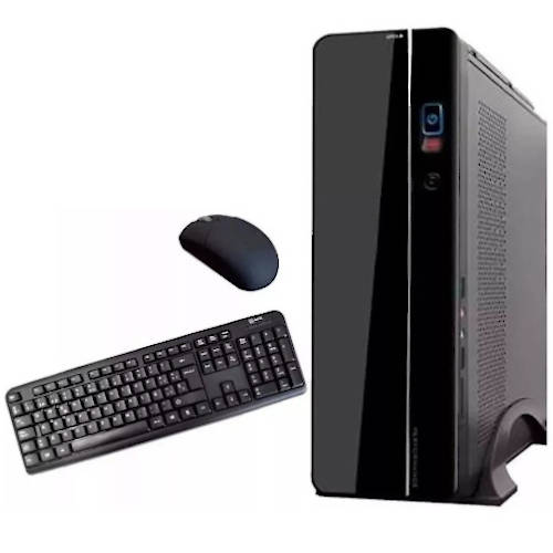 GABINETE MICRO-ATX/ITX C/FUENTE 600W KIT x3 GAB+TEC+MOU