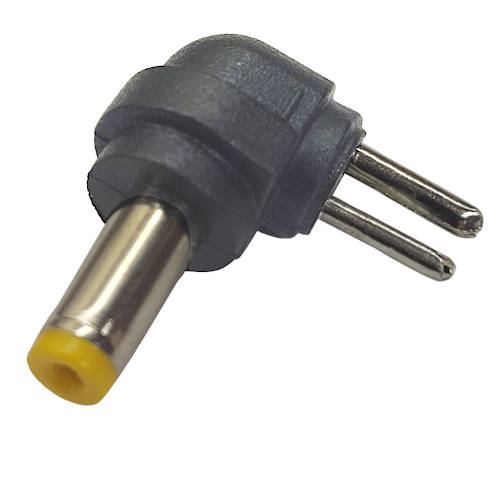 PLUG HUECO 4,75 x 1,7 mm INTERCAMBIABLE MACHO 90 GRADOS POLARIZADO