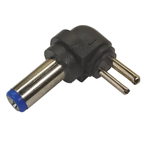 PLUG HUECO 5,5 x 2,1 mm INTERCAMBIABLE MACHO 90 GRADOS POLARIZADO