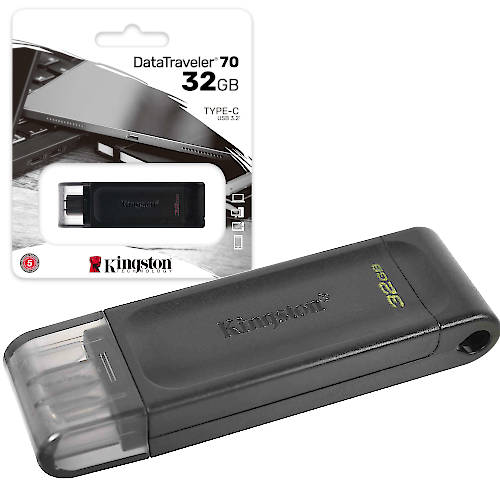PENDRIVE 32GB USB TYPE C 3.2 KINGSTON DATA TRAVELLER DT70