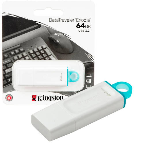 PENDRIVE 64GB USB 3.2 KINGSTON DTX EXODIA BLANCO PENDRIVE 64GB USB 3.2 KINGSTON DTX EXODIA BLANCO