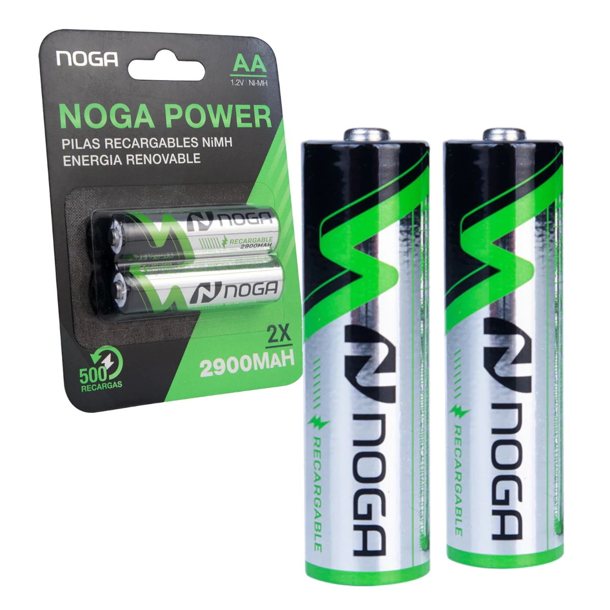 Miniatura 3 de Pilas AA y AAA recargables marca Noga modelo NP-AAM 2.9B