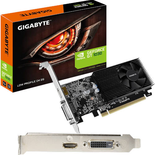 PLACA VIDEO PCI-E 2GB GEFORCE GT 1030 2G DDR4 LOW PROFILE HDMI/DVI-D