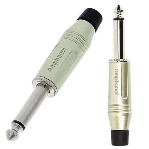 CONECTOR FICHA MONO PLUG 6,5 MACHO METAL AMPHENOL NIQUELADO