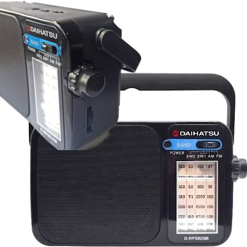 RADIO AM/FM DAIHATSU D-RP50 USB RECARGABLE / PILA