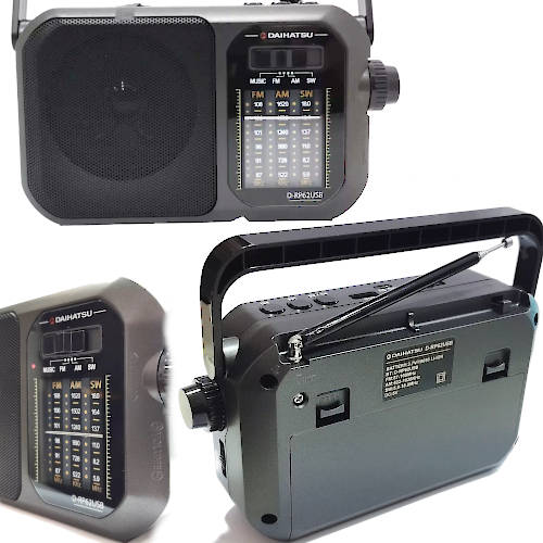 RADIO AM/FM DAIHATSU D-RP62 USB RECARGABLE / PILA