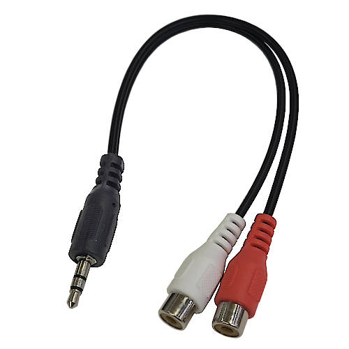 SEPARADOR MINIPLUG 3,5 MACHO ESTEREO A 2 RCA HEMBRA